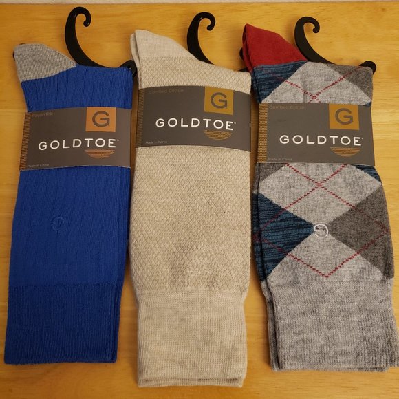 Gold Toe Socks for Men 3 Pairs - Picture 1 of 8